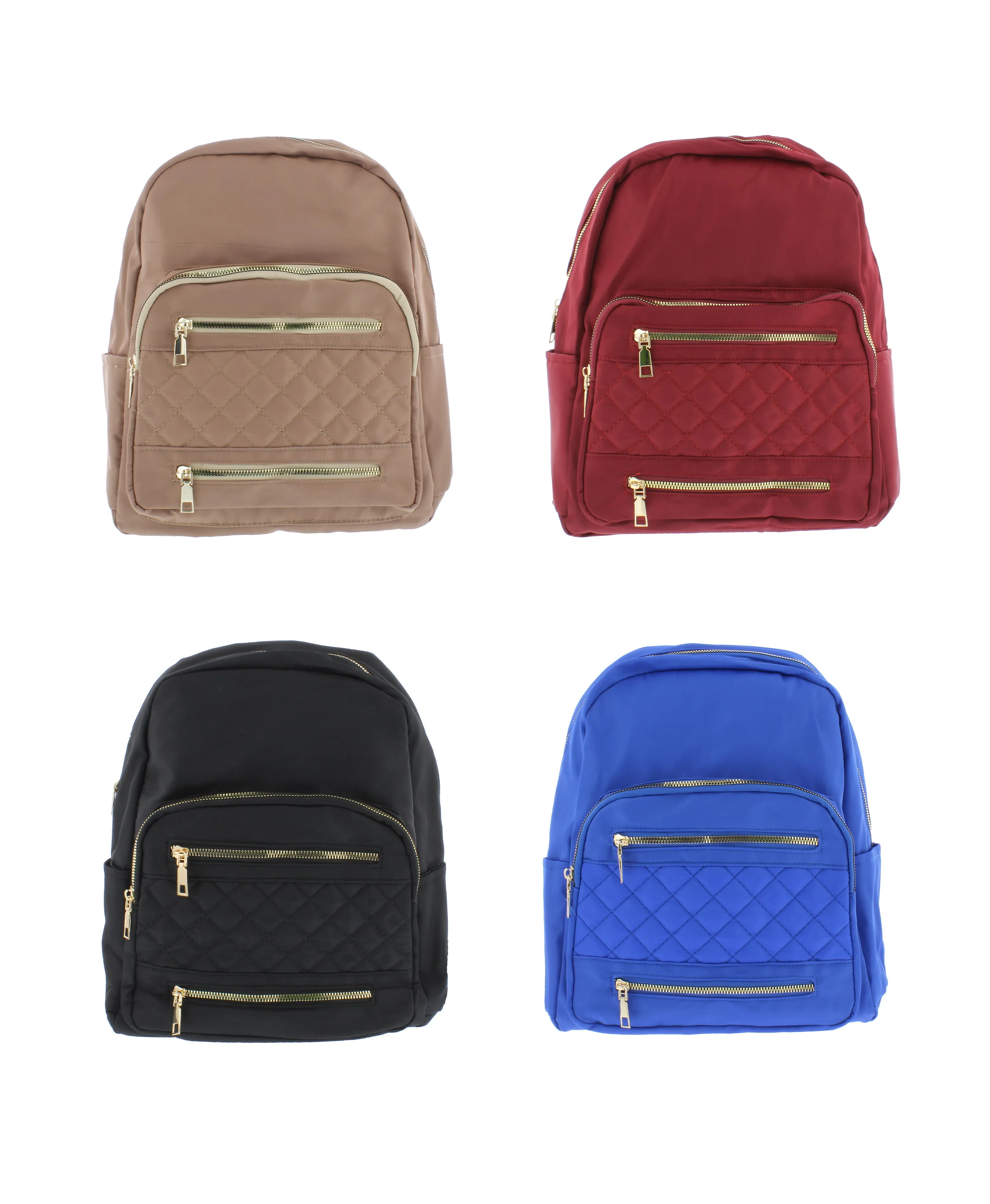 12 Three Pocket Nylon Backpack