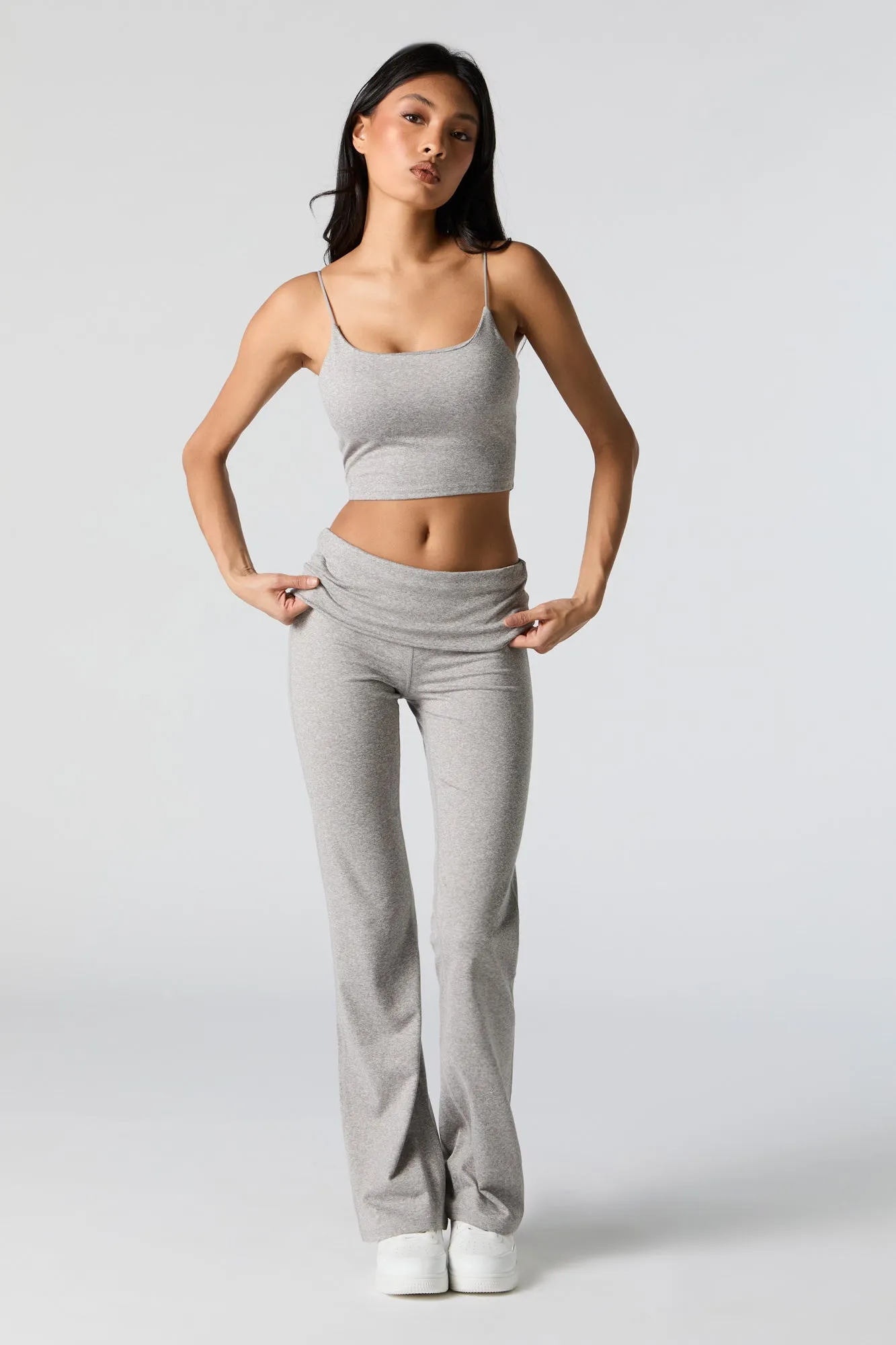 Active Foldover Waist Wide Leg Pant