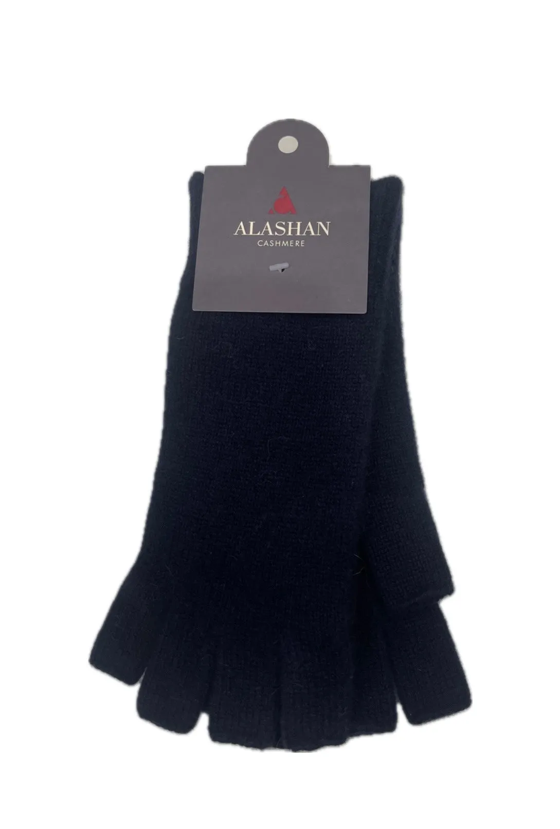 Alashan Cashmere Fingerless Gloves - Navy