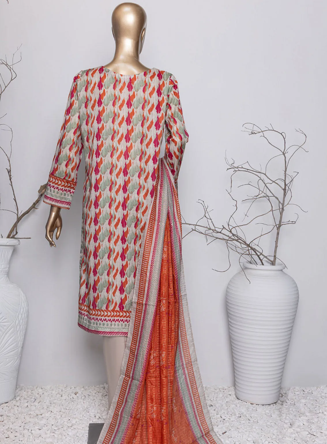 Asasa By HZ Textile Digital Embroidered Lawn 3 Piece Unstitched Suit HZ24AV4 AEL-65