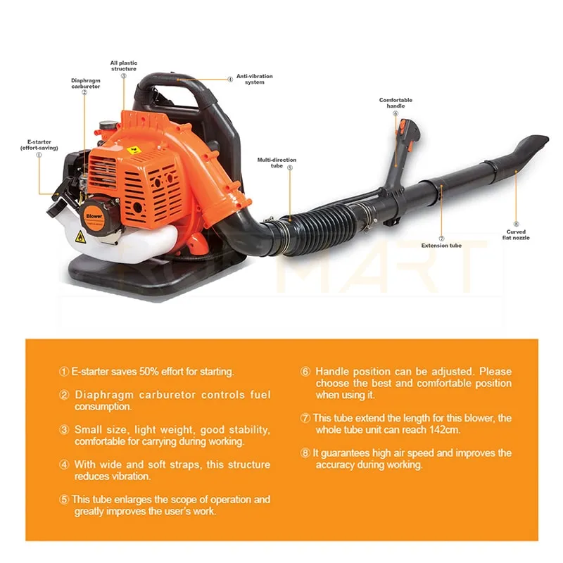 Backpack Gasoline Leaf Blower | BronTools©