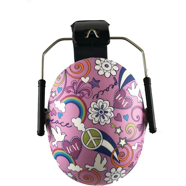 Banz Banz Earmuffs Big Kids, Peace Doodle