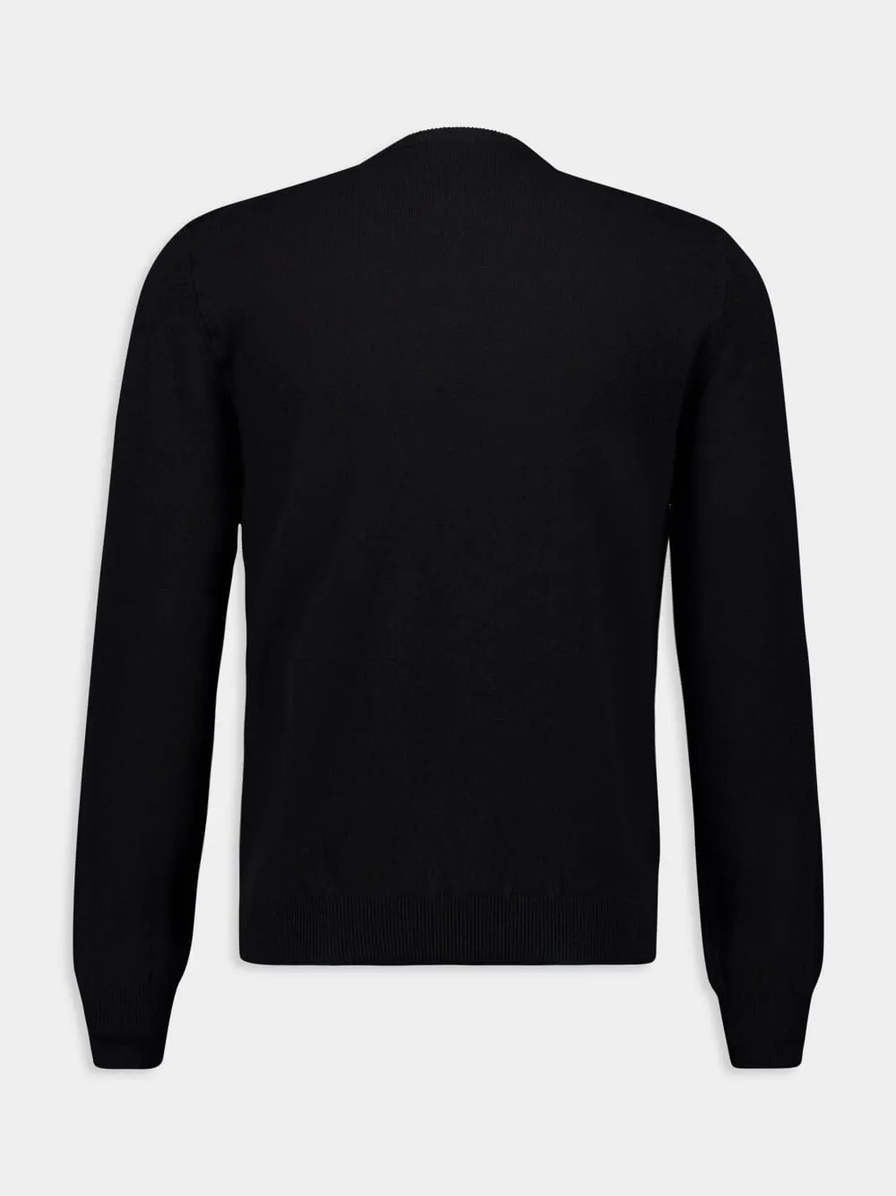 Black Cashmere Crewneck Sweater