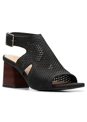 Black Nubuck Siara65 Flow Sandals by Clarks | Look Again