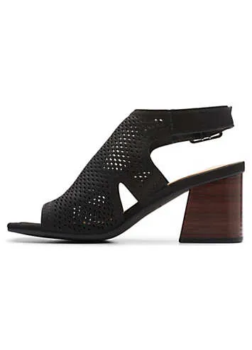 Black Nubuck Siara65 Flow Sandals by Clarks | Look Again