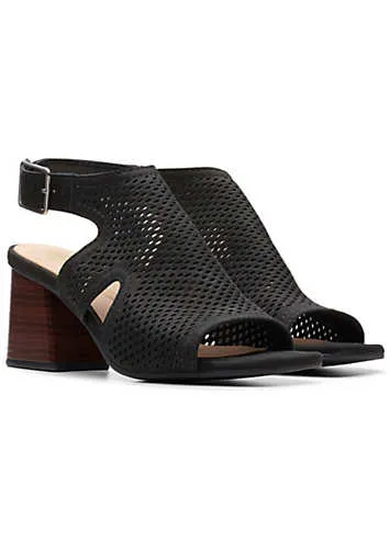 Black Nubuck Siara65 Flow Sandals by Clarks | Look Again