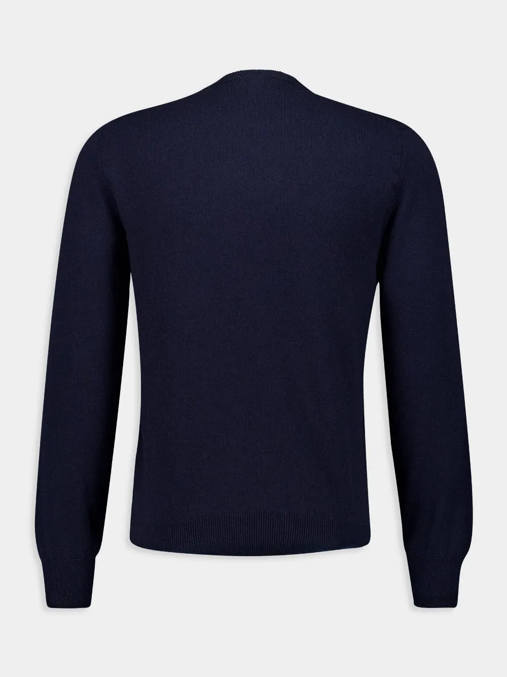 Blue Cashmere Crewneck Sweater