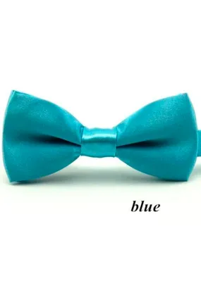 Boys Blue Satin Bow Tie (10cm)