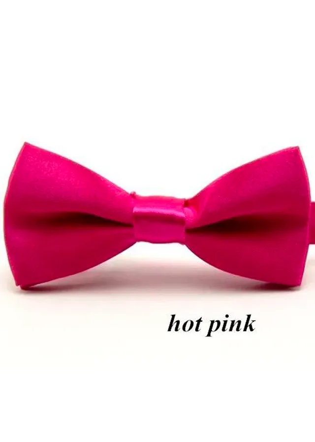 Boys Hot Pink Bow Tie (10cm)