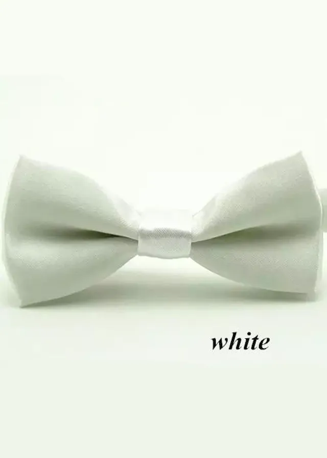 Boys White Bow Tie (10cm)