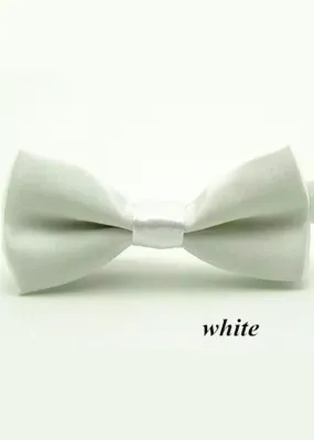 Boys White Bow Tie (10cm)