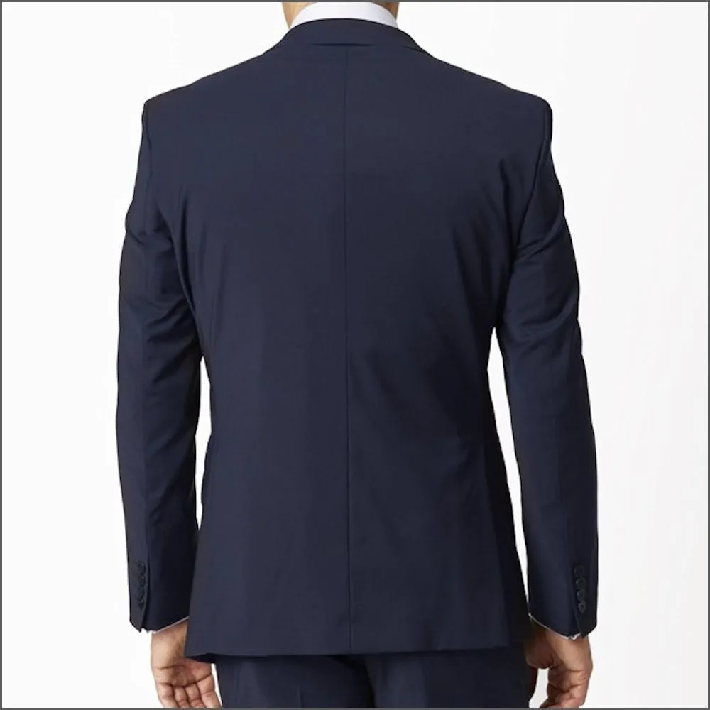 Brook Taverner Avalino Navy Washable Crease Resistant 2 Pic Travel Suit//