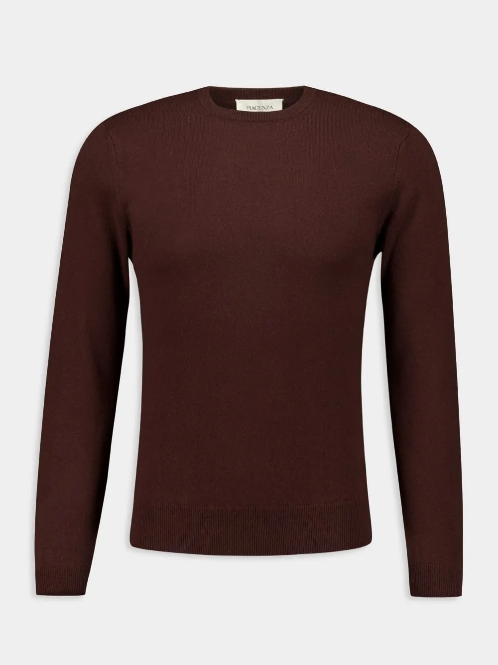 Brown Cashmere Crewneck Sweater