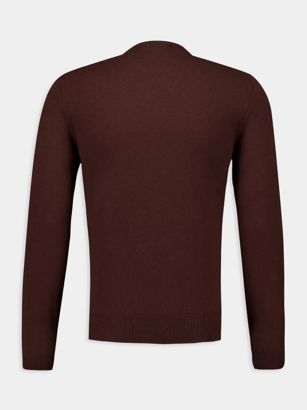 Brown Cashmere Crewneck Sweater