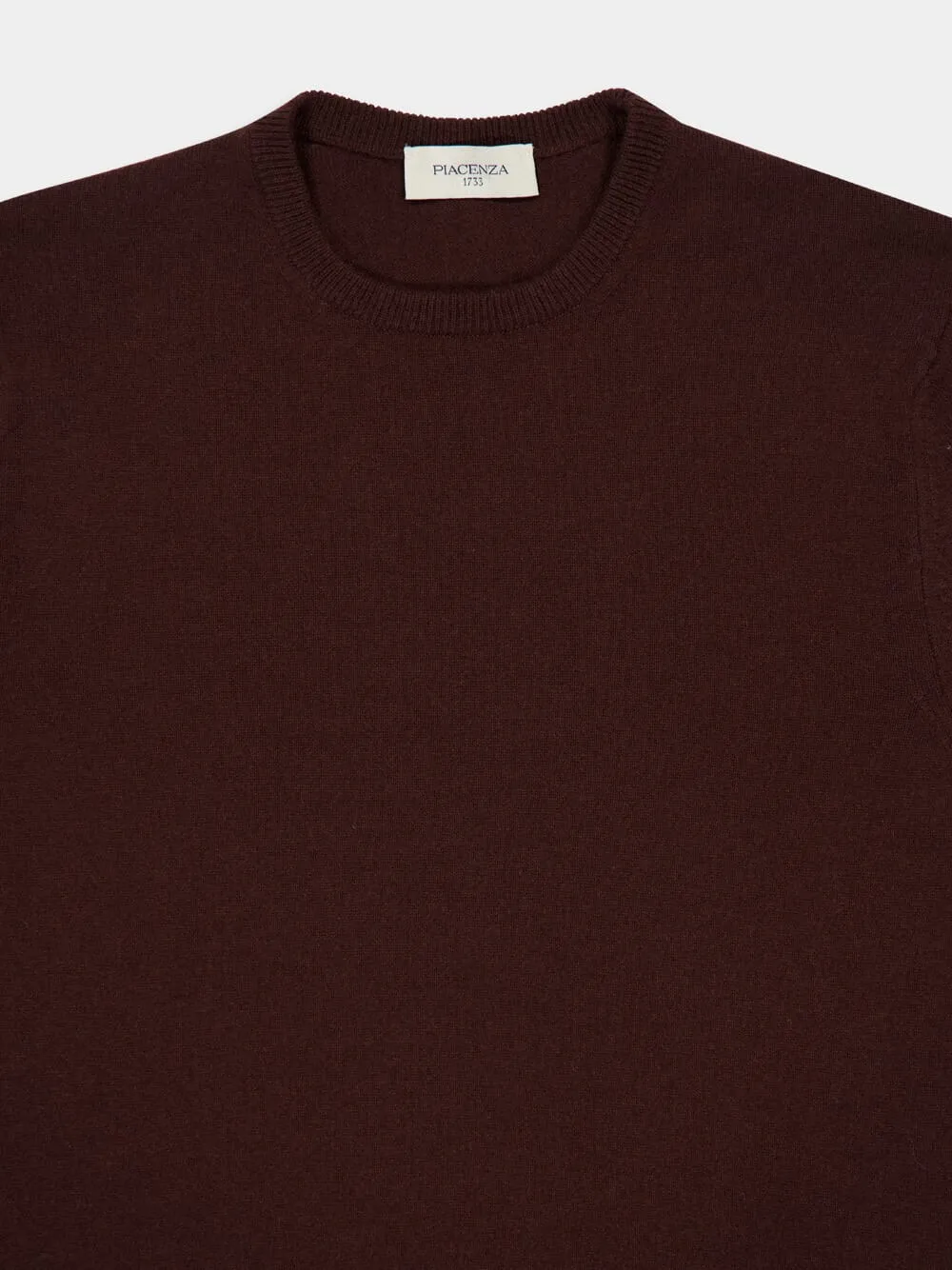 Brown Cashmere Crewneck Sweater