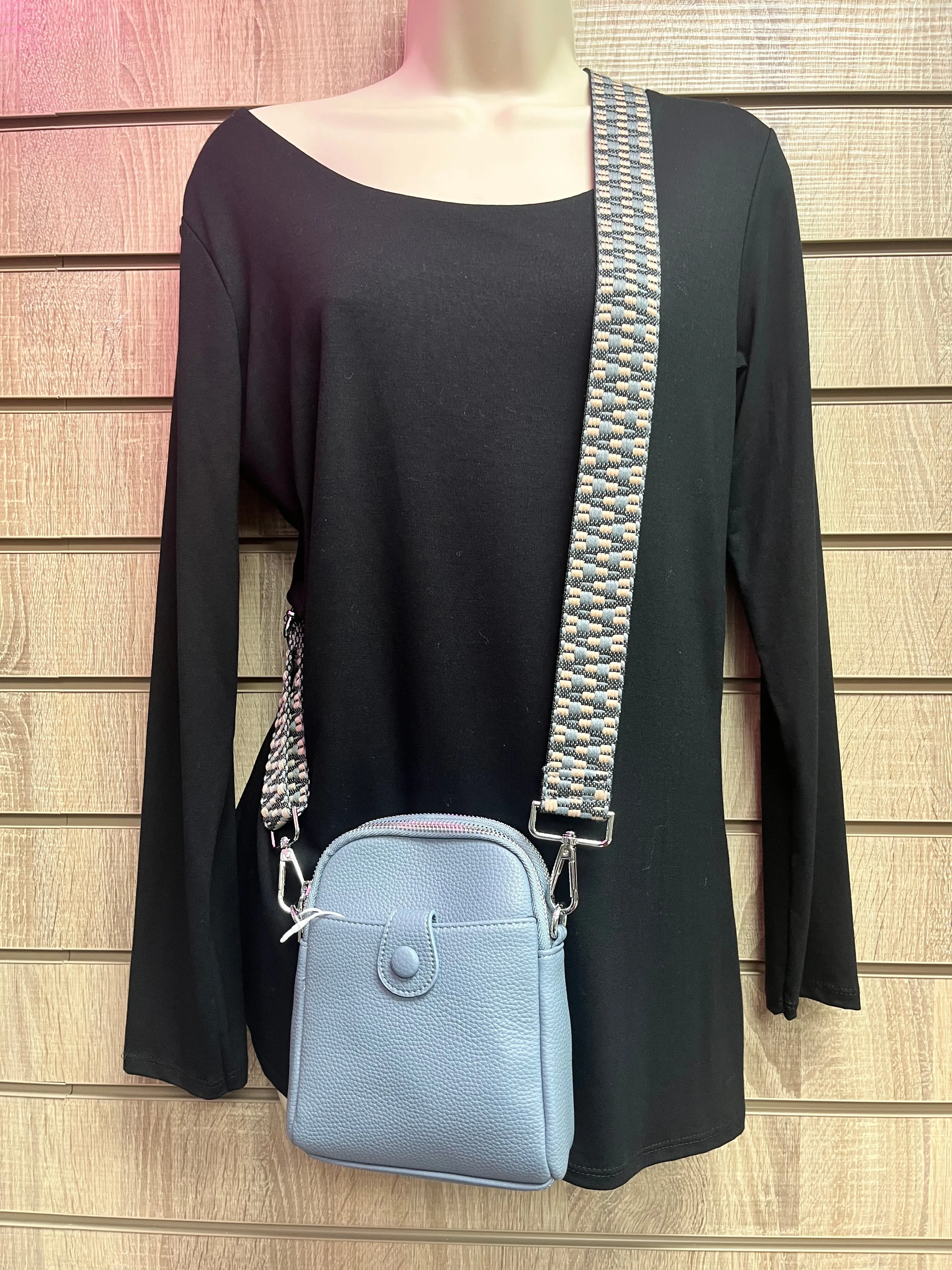 Button Buckle Crossbody Bag