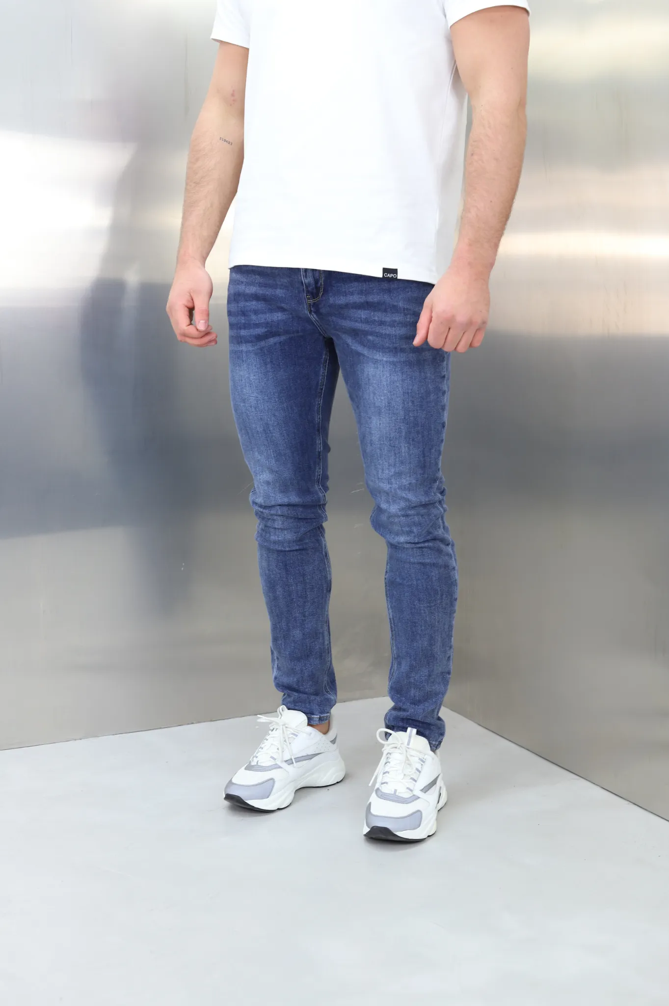 Capo Slim Fit Denim Jeans -  Mid Blue