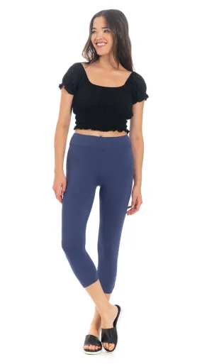 Capri Leggings - sapphire - org.cotton+modal