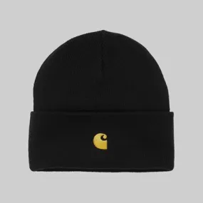 CARHARTT WIP CHASE BEANIE BLACK GOLD  | Carhartt Beanies