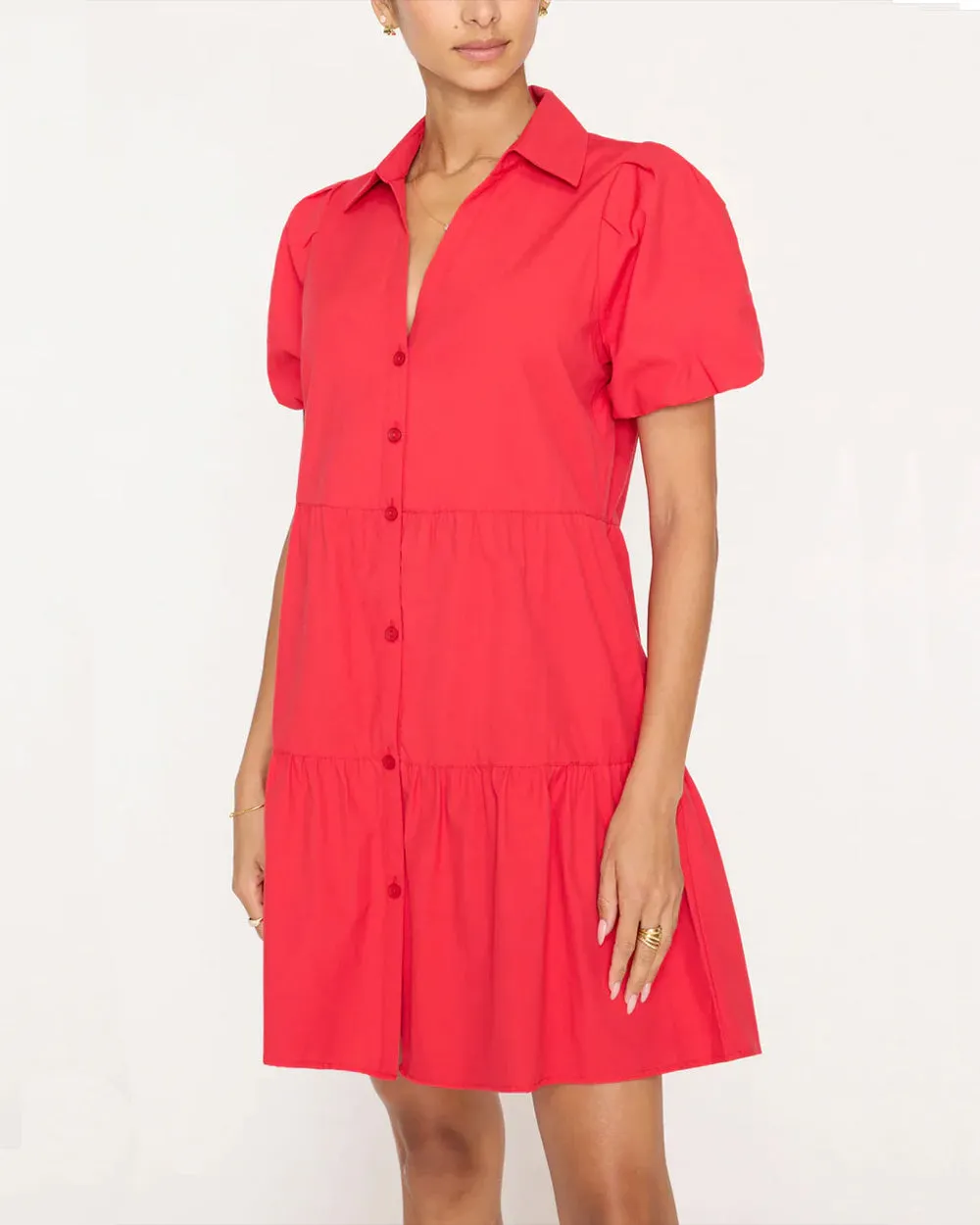 Carmine Red Havana Mini Dress