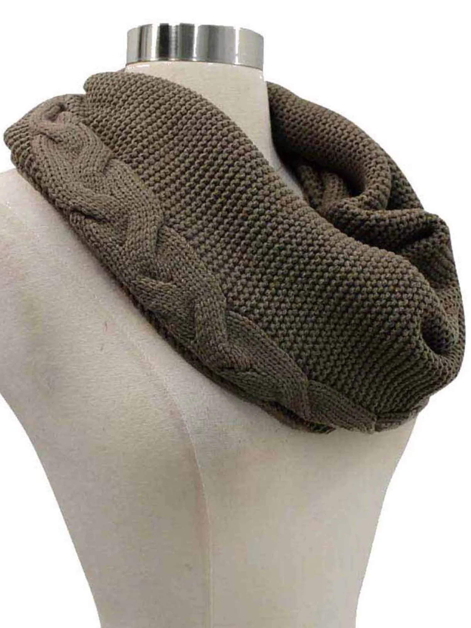 Chunky Cable Knit Winter Infinity Scarf