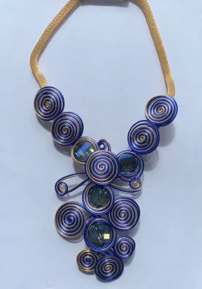 Chunky Dangle Swirl Necklace