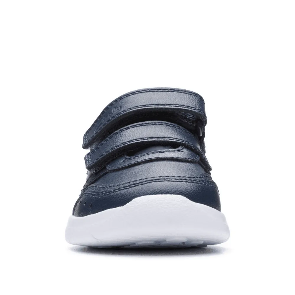 Clarks Boy's Ath Steggy Navy Toddler Shoe