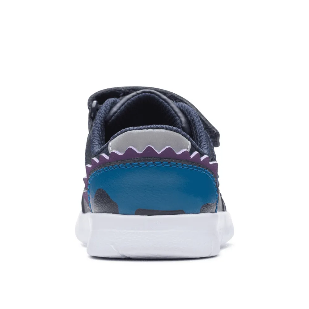 Clarks Boy's Ath Steggy Navy Toddler Shoe