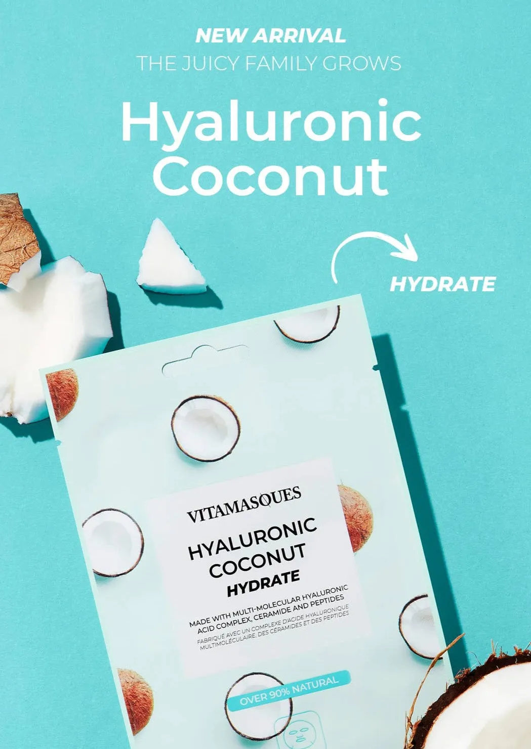 COCONUT HYDRATING HYALURONIC ACID FACE SHEET MASK ?