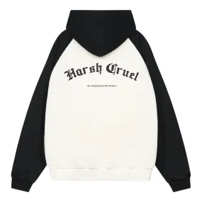 Colorblock Sleeves Gothic Logo Hoodie