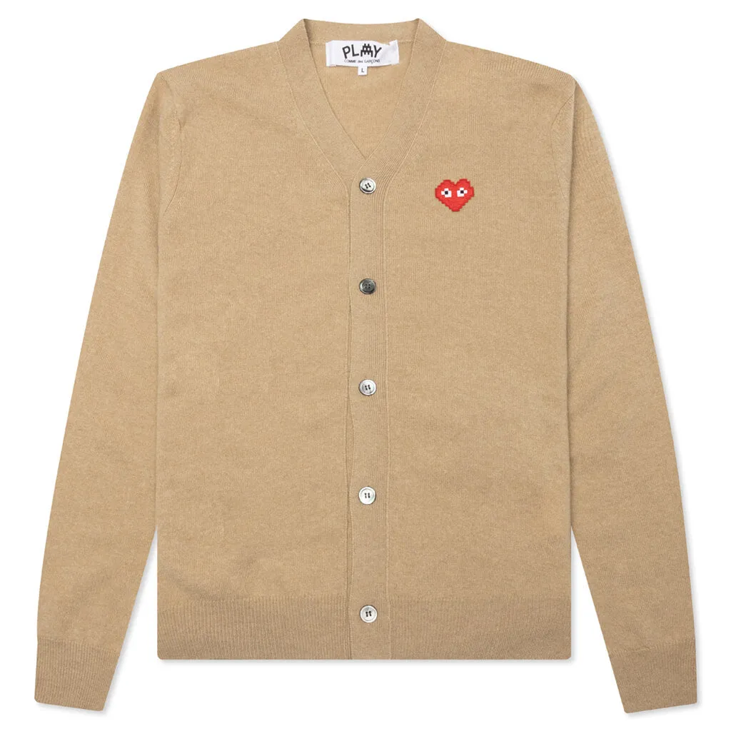 Comme des Garcons PLAY x the Artist Invader Cardigan - Camel