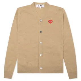 Comme des Garcons PLAY x the Artist Invader Cardigan - Camel