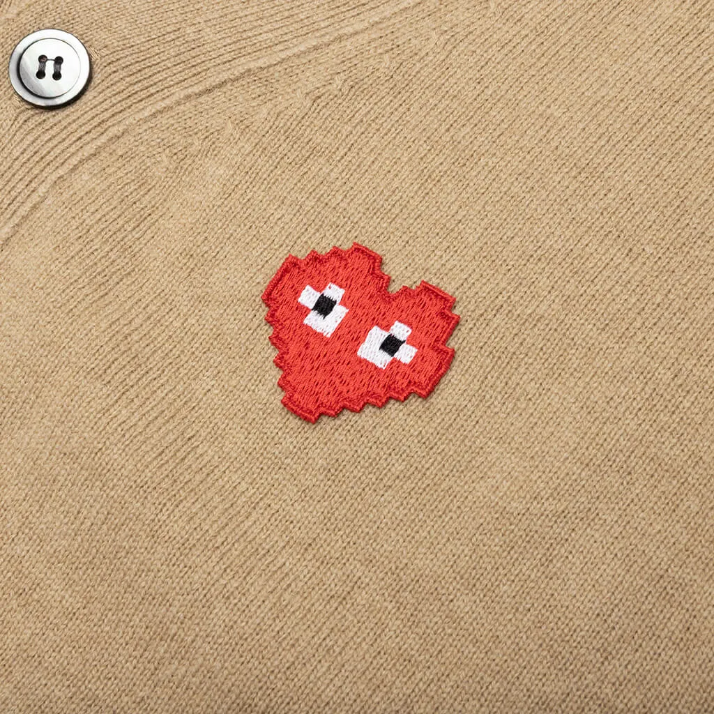 Comme des Garcons PLAY x the Artist Invader Cardigan - Camel