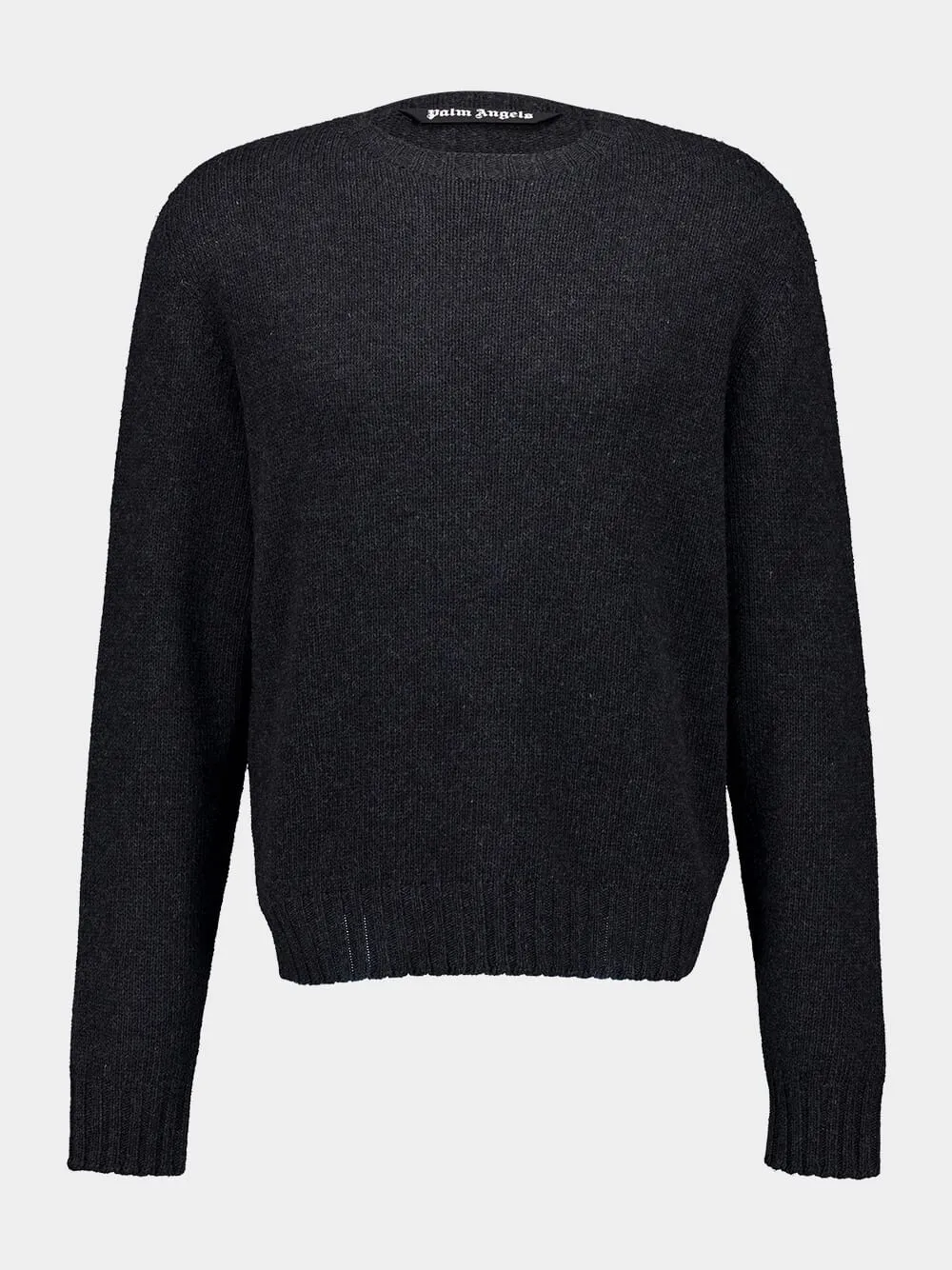 Dark Grey Wool Crew Neck Sweater