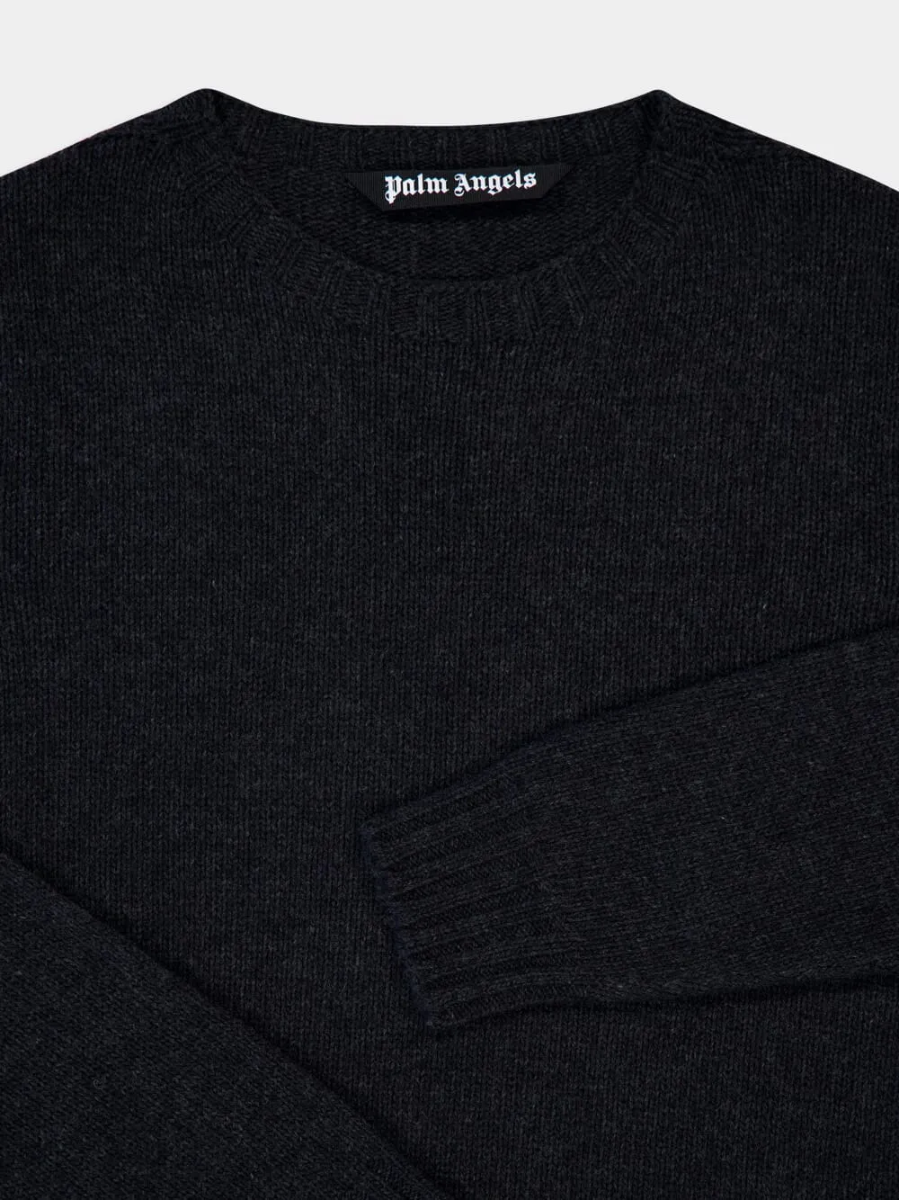 Dark Grey Wool Crew Neck Sweater