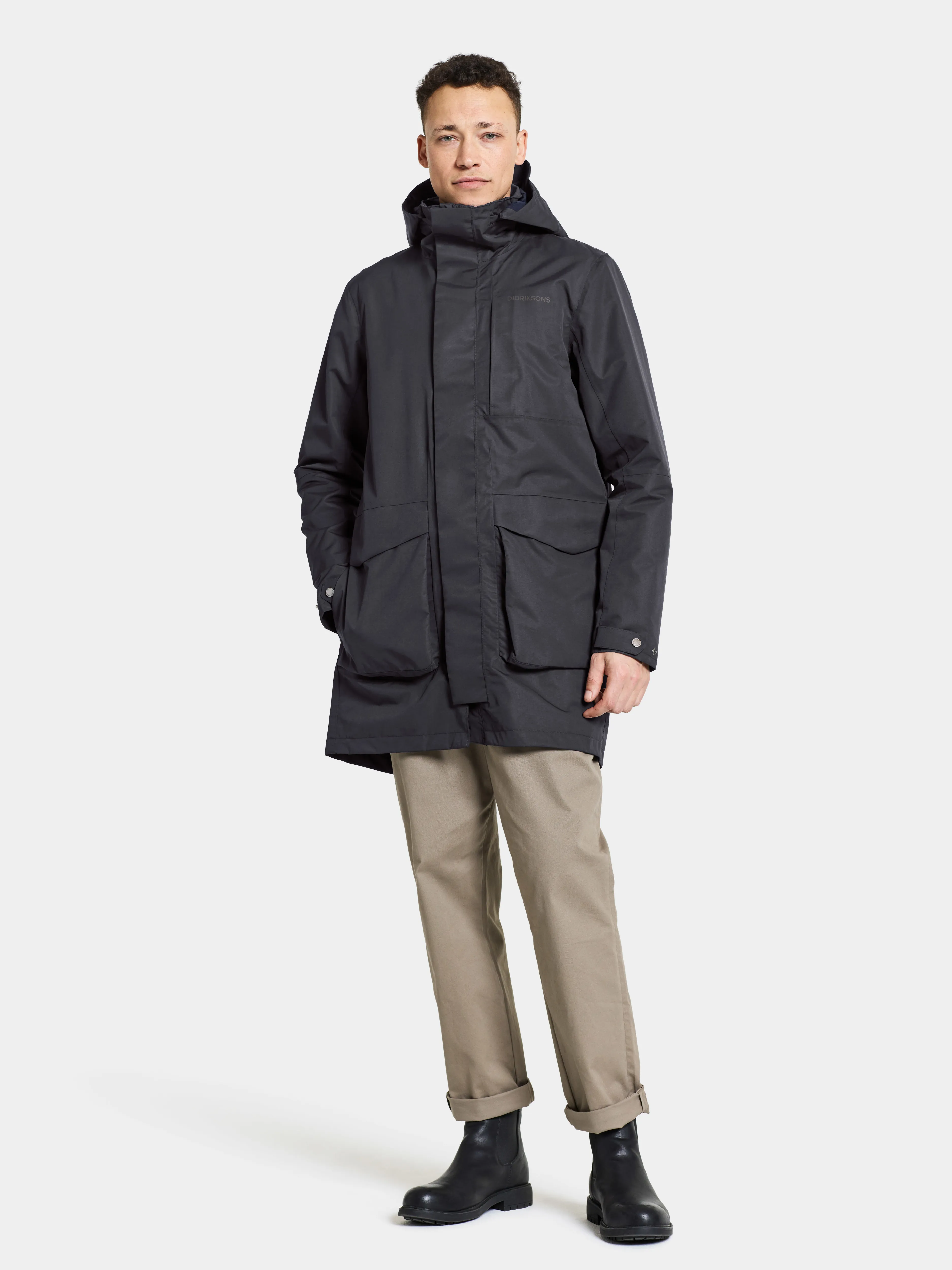 Didriksons Men's Andreas Parka Dark Night Blue | Buy Didriksons Men's Andreas Parka Dark Night Blue here | Outnorth