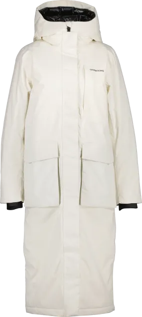 Didriksons Women's Leya Parka Long 3 White Foam | Buy Didriksons Women's Leya Parka Long 3 White Foam here | Outnorth