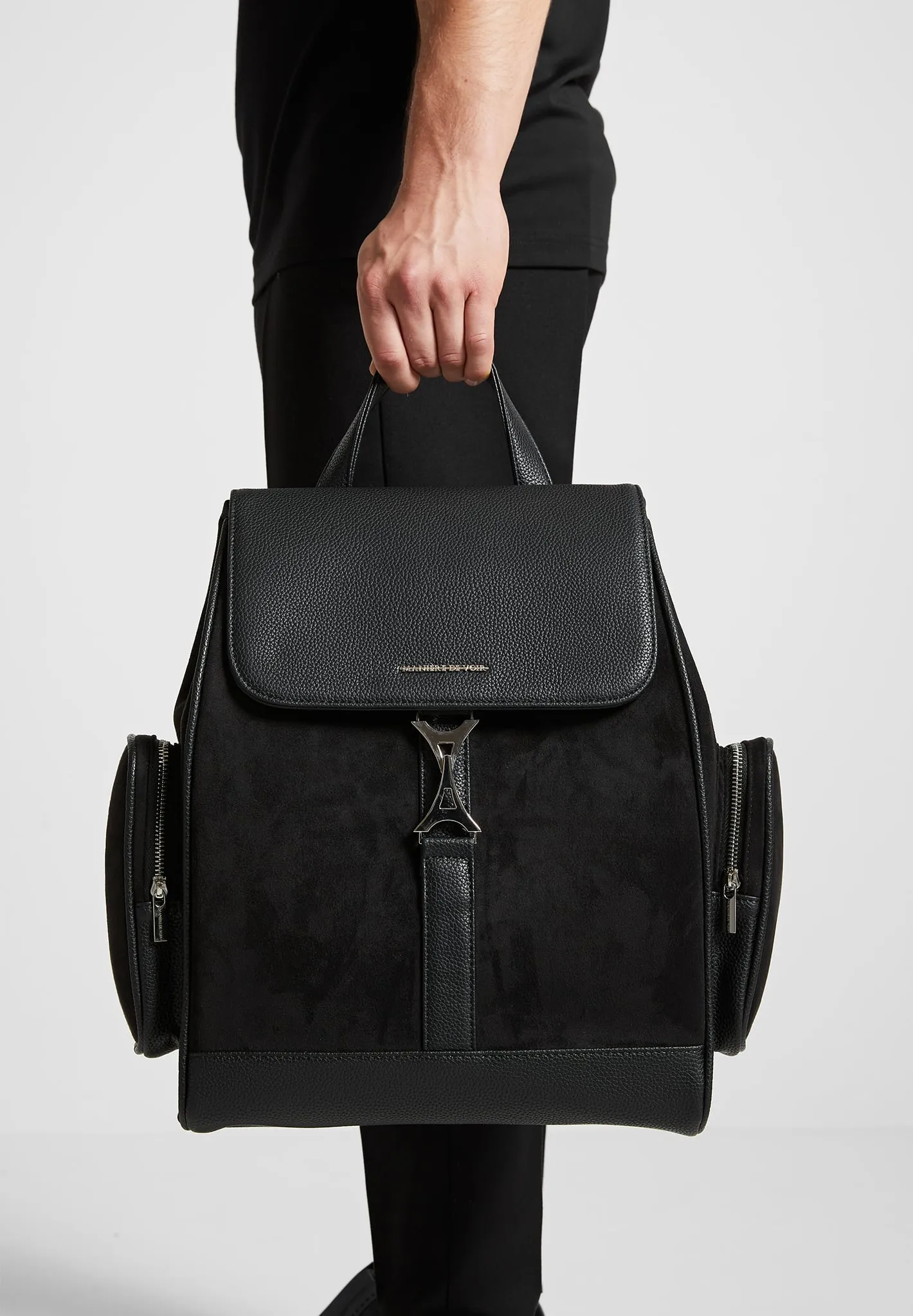 Eiffel Clasp Backpack - Black