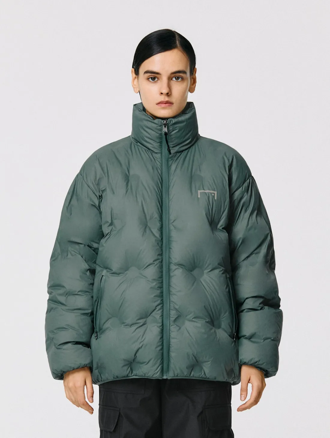 EMBO REVERSIBLE DOWN JACKET-LIGHT GREEN