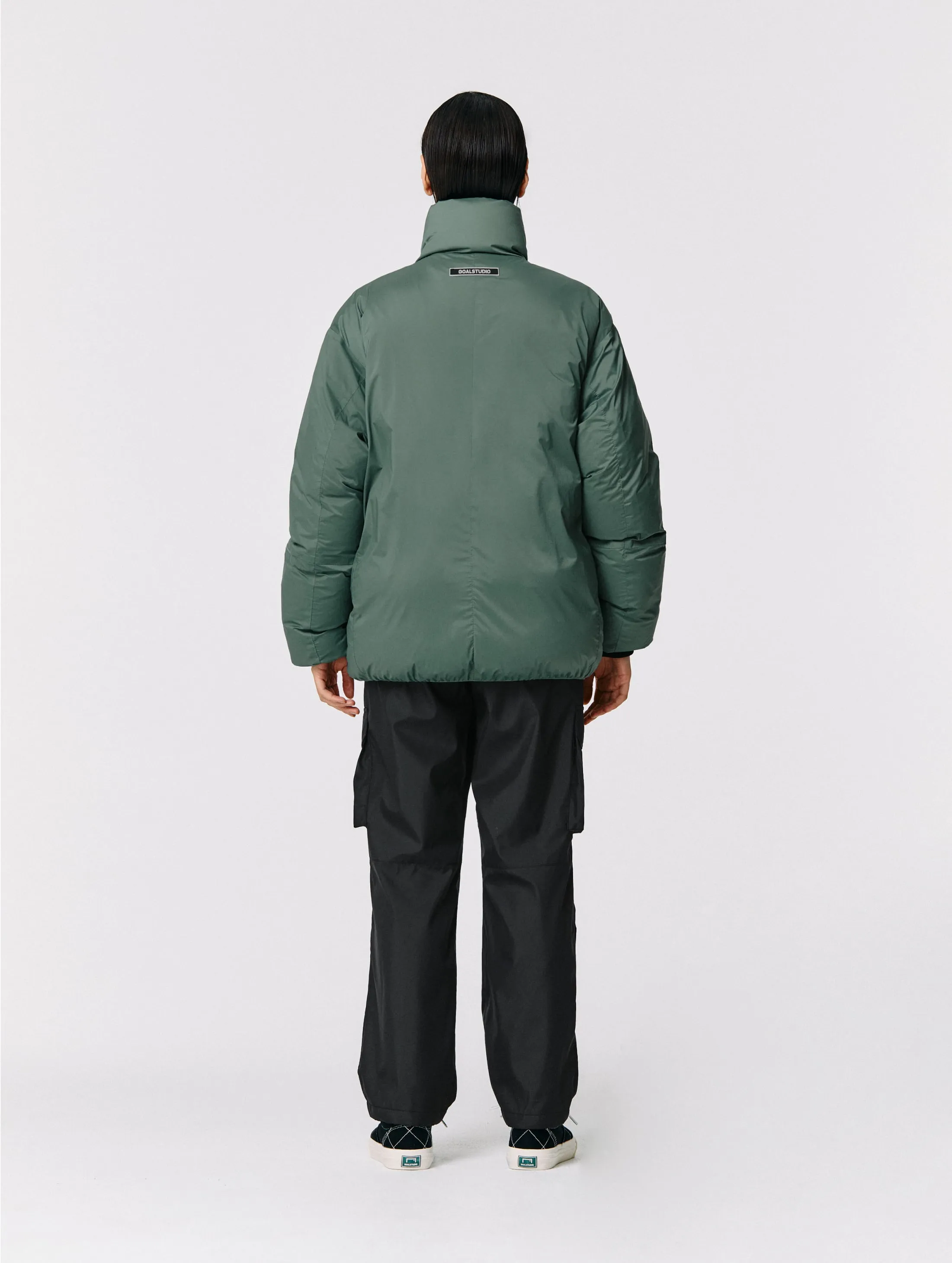 EMBO REVERSIBLE DOWN JACKET-LIGHT GREEN