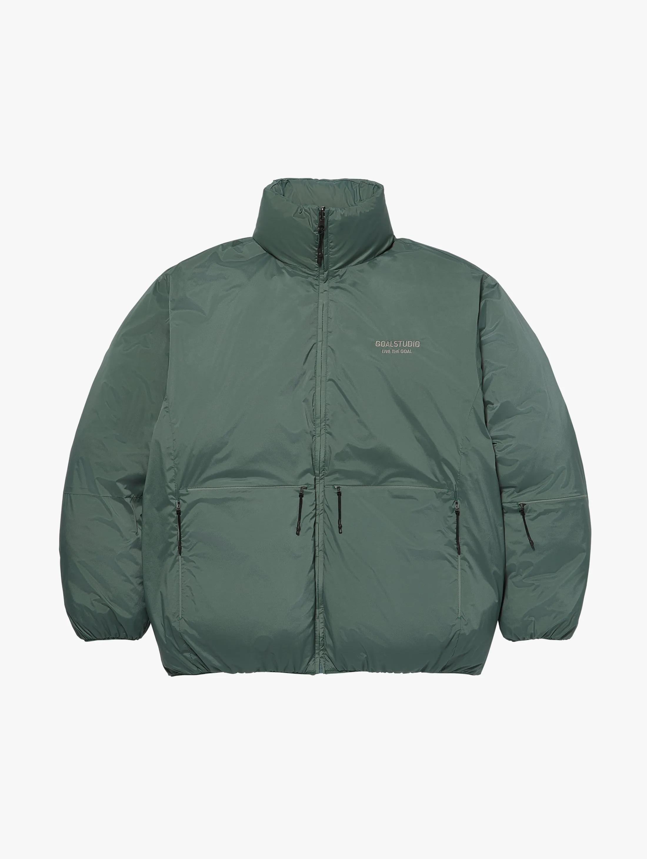 EMBO REVERSIBLE DOWN JACKET-LIGHT GREEN