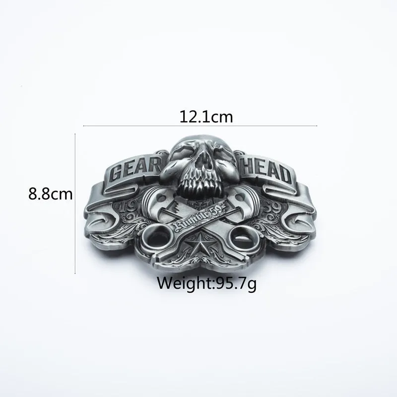 Engraved Belt for Men Casual Jeans Adjustable Belt Gift for Boyfriend Husband Leather Belt Jean Waistband Skull Buckle