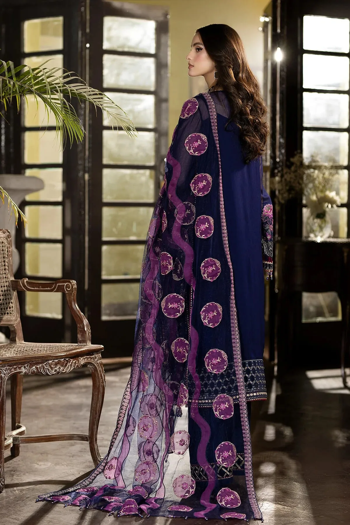 Enliven Majestic by Imrozia Premium Unstitched Chiffon 3Pc Suit M-64 Juana