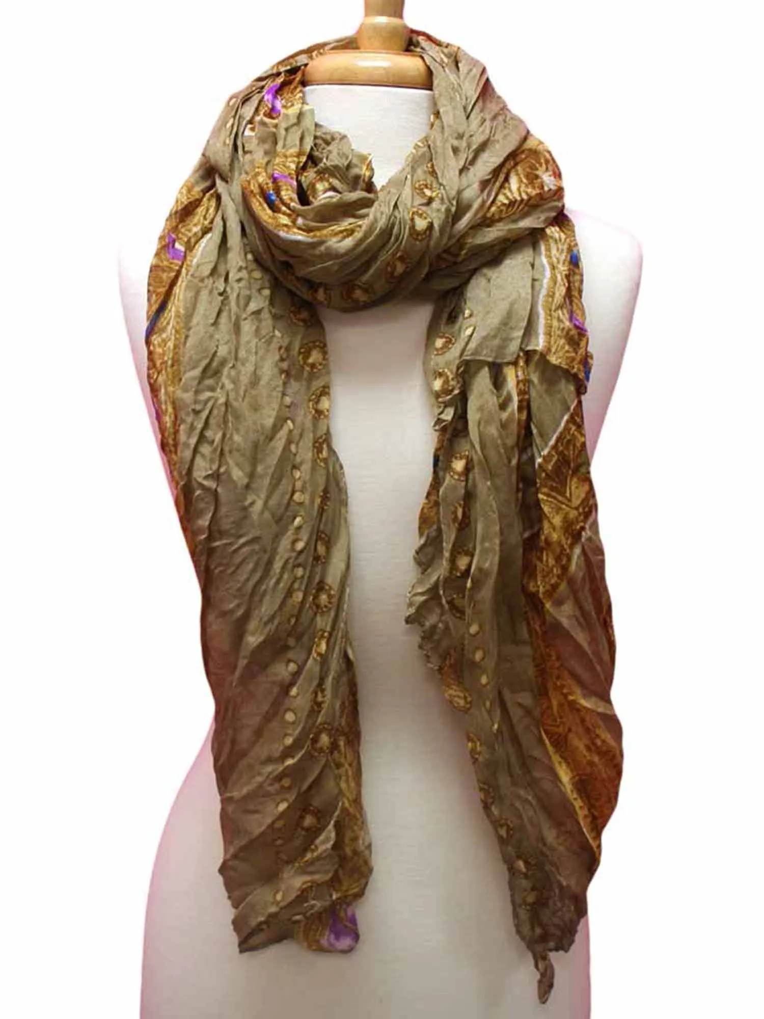 Exotic Jewel Print Light Scarf