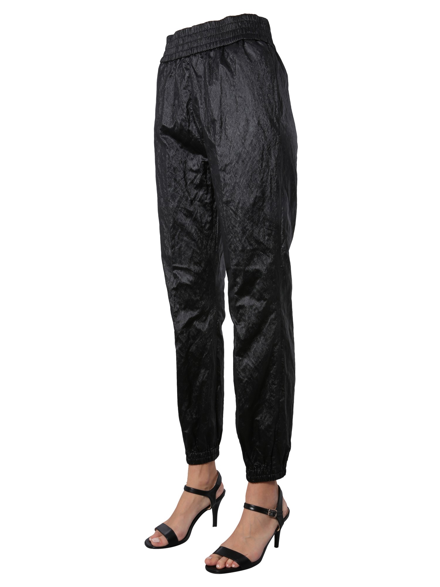 FABIANA FILIPPI    METALLIC NAPPA EFFECT JOGGING TROUSERS