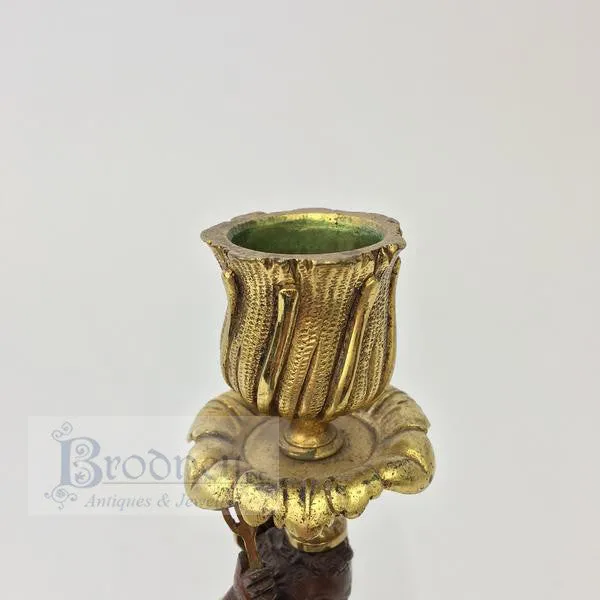 French Bronze Candlesticks