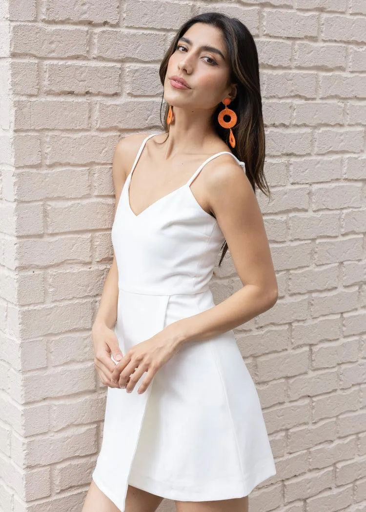 French Connection Whisper V Neck Dress