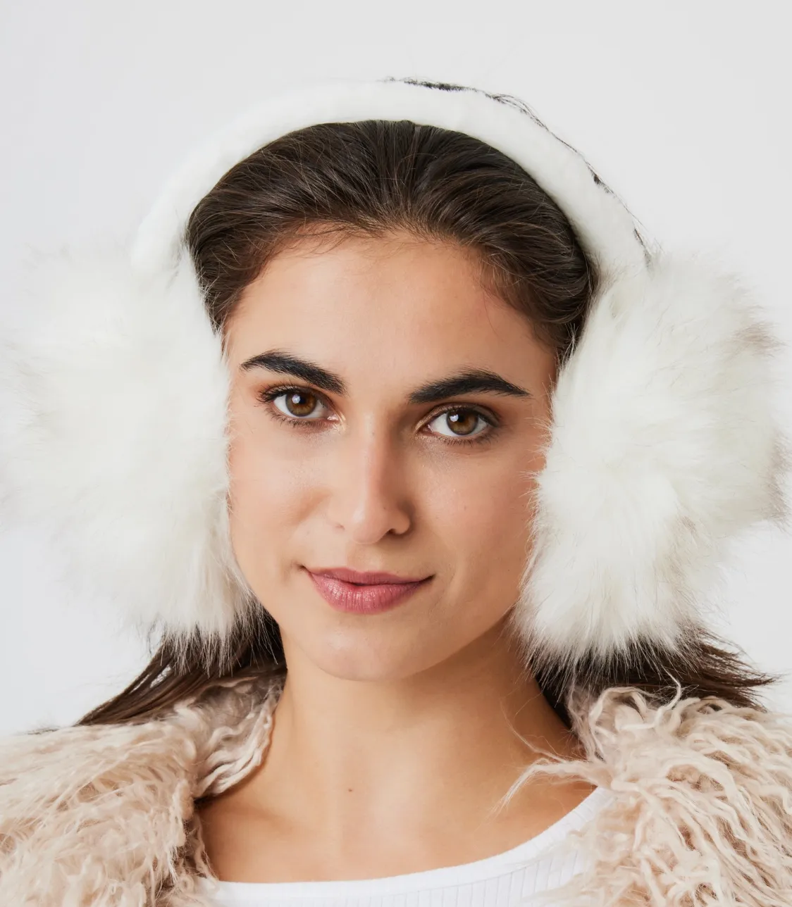 Furry White Ear Muffs