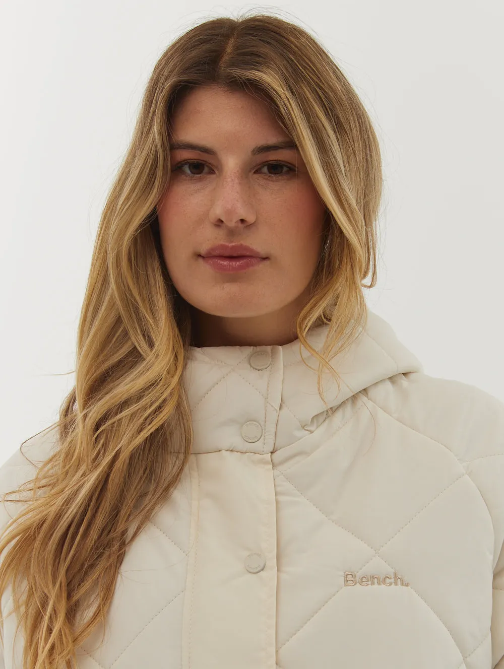    Genie Diamond Quilted Midi Parka  