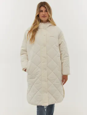    Genie Diamond Quilted Midi Parka  